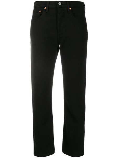  Levi's Straight-leg Cropped Jeans - Black 