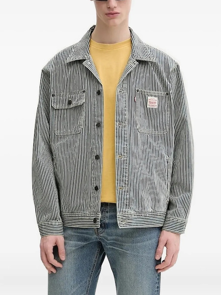  Levi's Striped Pocket Jacket - Blue 