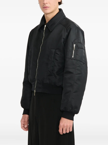  Lgn Louis Gabriel Nouchi Quilted Zip Bomber Jacket - Black 
