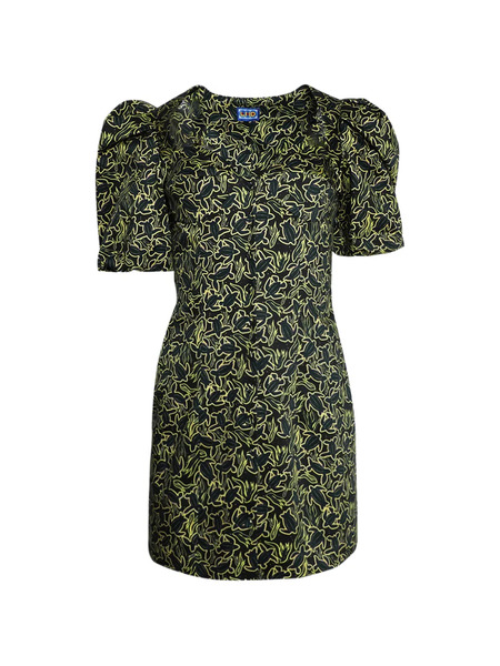  Lhd Avena Printed Mini Dress - Black 