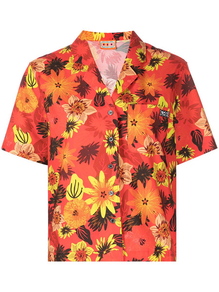  Lhd Escadaria Floral-print Shirt - Orange 