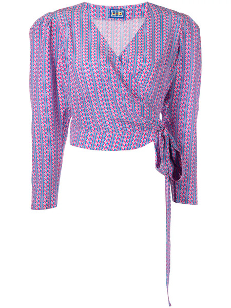  Lhd Odalys Silk Wrap Blouse - Purple 
