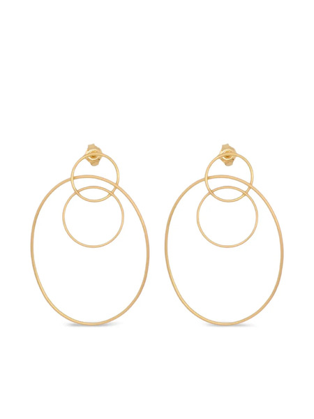  Lia Di Gregorio 18k Gold Circle Earrings 