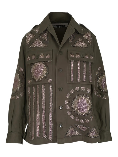  Libertine Athena Embellished Button-up Jacket - Green 