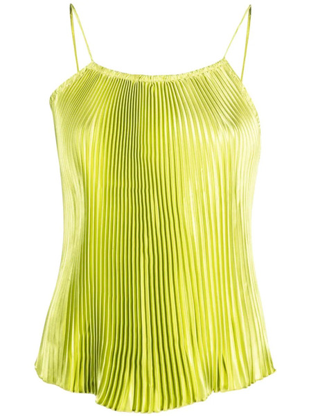  L'idée Fully-pleated Sleeveless Blouse - Green 