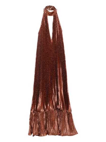  L'idée Pleated Maxi Dress - Brown 