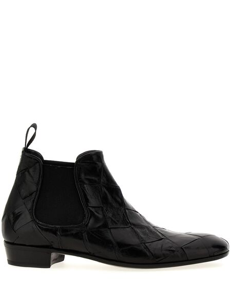  Lidfort Interwoven Ankle Boots - Black 