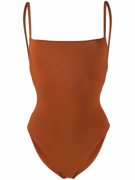  Lido Strap Detail Swimsuit - Brown 