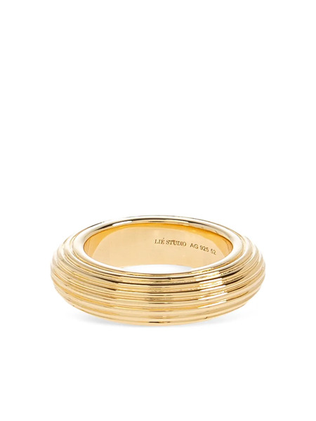  Lie Studio Amelia Ribbed-design Ring - Gold 