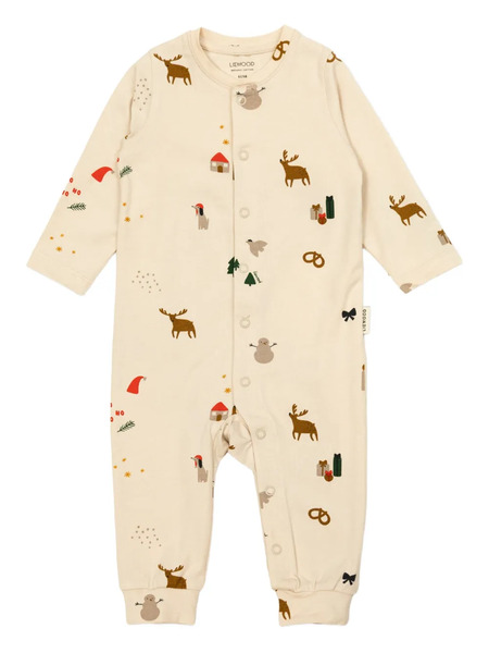  Liewood Birk Printed Babygrow - Neutrals 