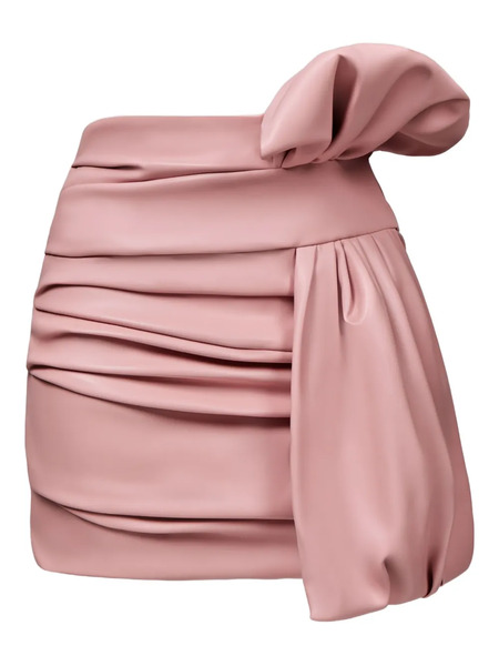  Lika Bow-detail Draped Mini Skirt - Pink 