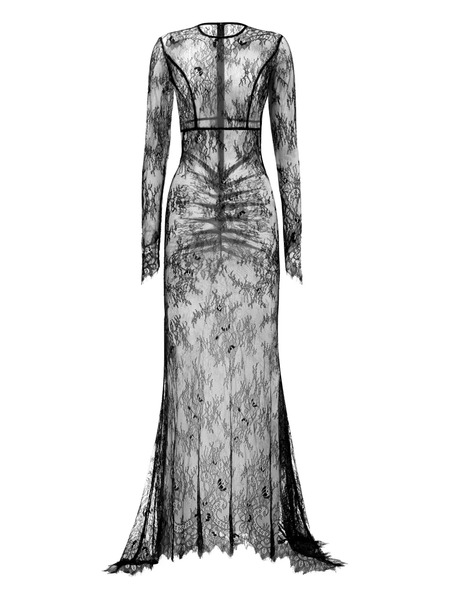  Lika Lace Long-sleeve Maxi Dress - Black 