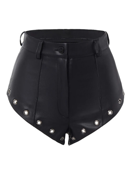  Lika Lace-up Eyelet Shorts - Black 