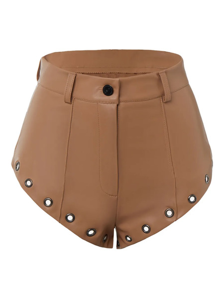  Lika Lace-up Eyelet Shorts - Neutrals 