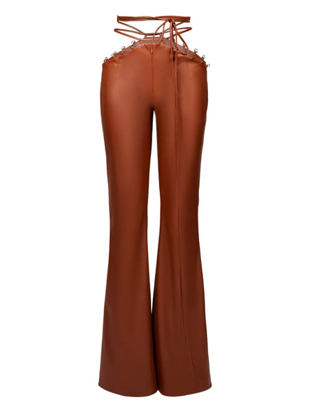  Lika Lace-up Trousers - Brown 