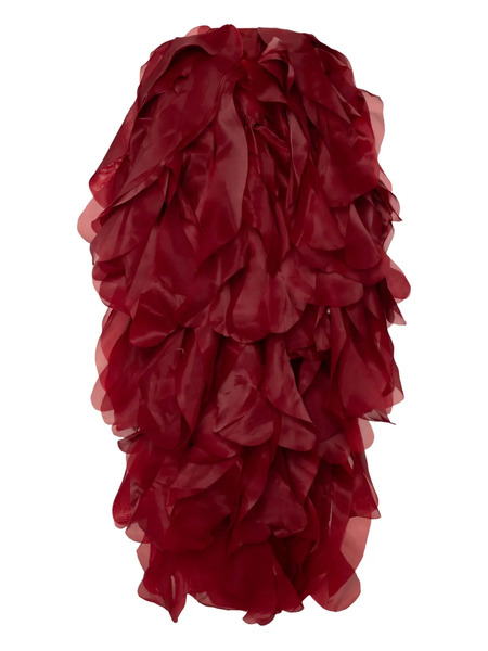  Lika Ruffled Petal Cape - Red 