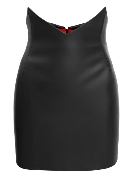  Lika V-neck Mini Skirt - Black 