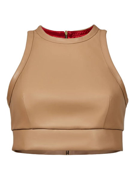  Lika Zip-fastening Cropped Tank Top - Neutrals 