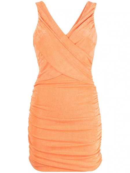  Likely Ruched-detail Fitted Mini Dress - Orange 