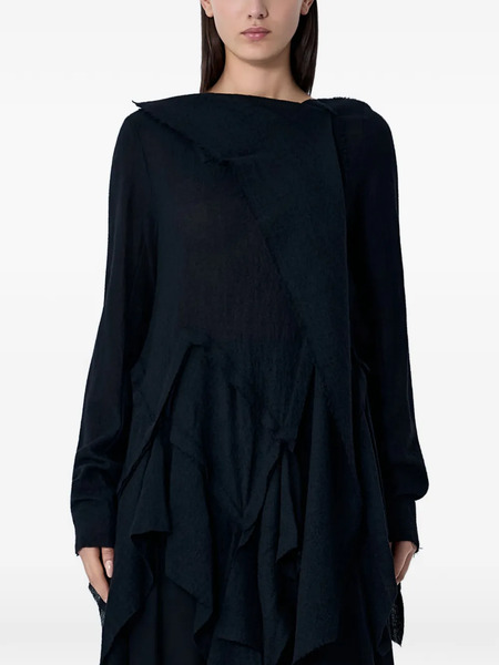  Limi Feu Draped Long-sleeve Top - Black 
