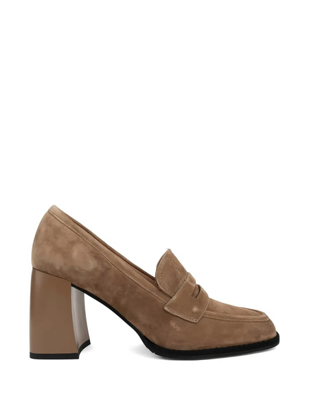  Linda Baumann Block Heel Loafers - Neutrals 