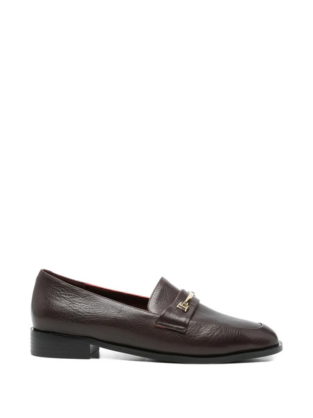  Linda Baumann Gold-tone Hardware Loafers - Brown 