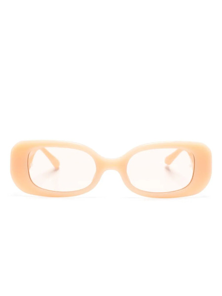  Linda Farrow Lola Rectangle-frame Sunglasses - Neutrals 