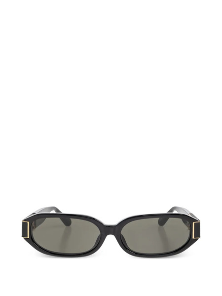  Linda Farrow Oval-frame Sunglasses - Black 