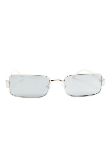  Linda Farrow Rectangle-frame Metallic Sunglasses - Silver 