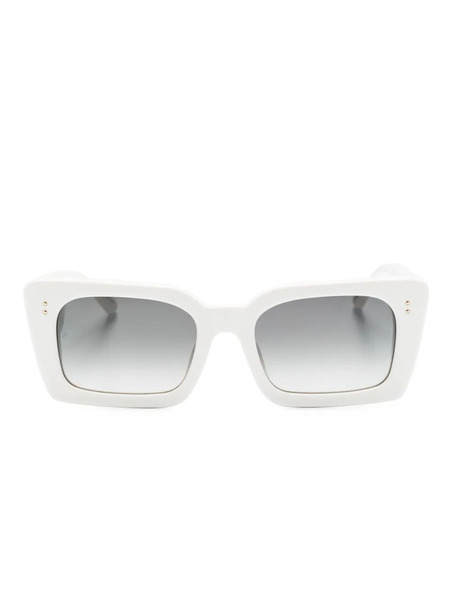  Linda Farrow Rectangular-frame Sunglasses - White 