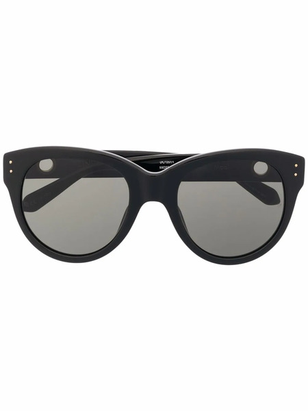  Linda Farrow Round Frame Sunglasses - Black 