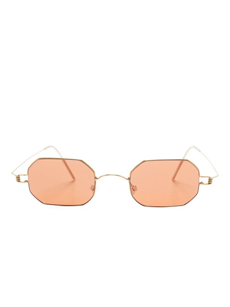  Lindberg 8223 Geometric-frame Sunglasses - Gold 