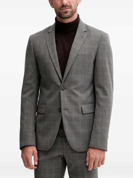  Lindbergh Check Button Suit - Grey 
