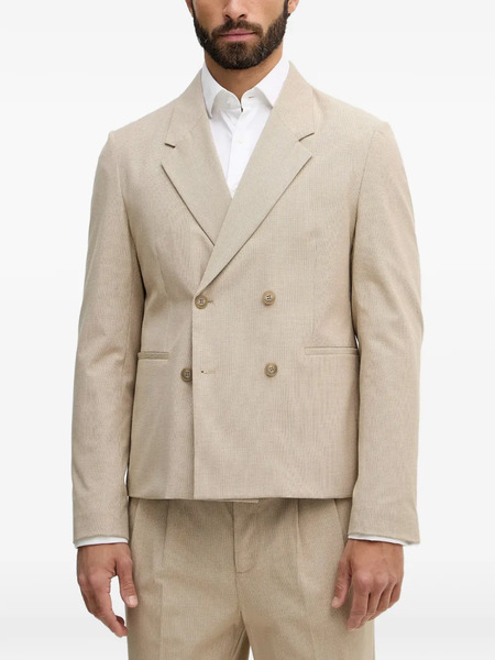  Lindbergh Double-breasted Pleated Suit - Neutrals 