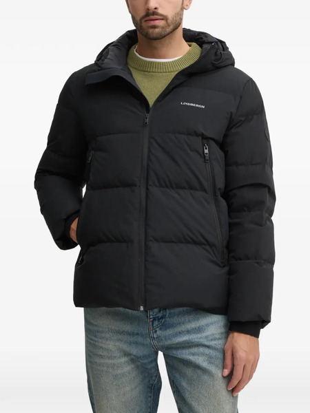  Lindbergh Hooded Padded Jacket - Black 