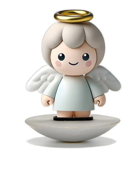  Linee Recanati Halo Angel Figurine Stand - Neutrals 