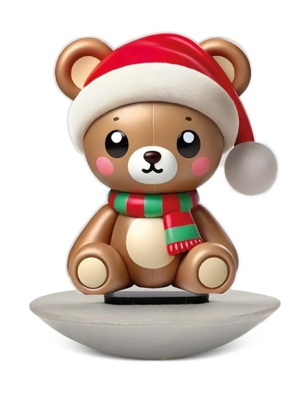  Linee Recanati Santa-hat Bear Figure - Brown 