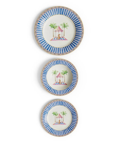  Lisa Corti Sariska Table Plates (set Of Three) - White 