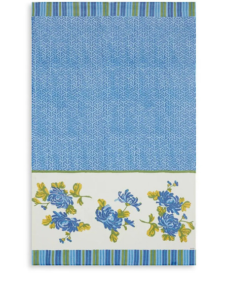  Lisa Corti Vienna Floral-print Beach Towel - Blue 