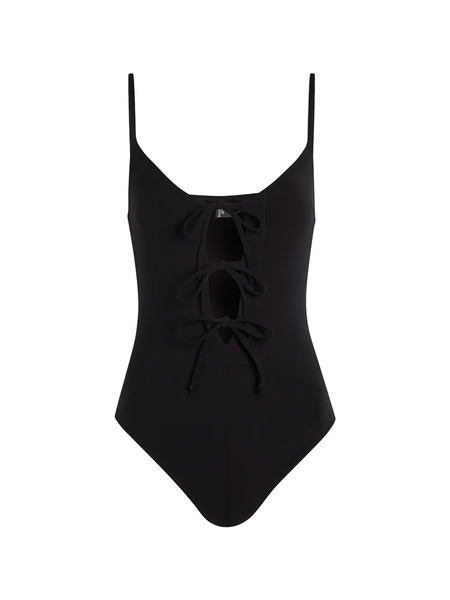 Lisa Marie Fernandez The Three Tie Maillot Swimsuit - Black 