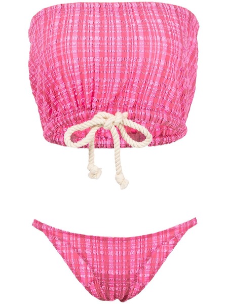  Lisa Marie Fernandez Victor Drawstring Bikini - Pink 