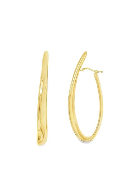  Lisa Nik 18k Yellow Gold Hoop Earrings 