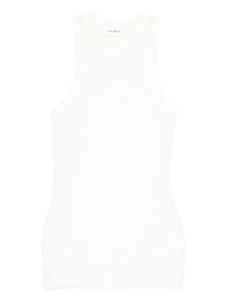  Lisa Yang Amya Ribbed Top - White 