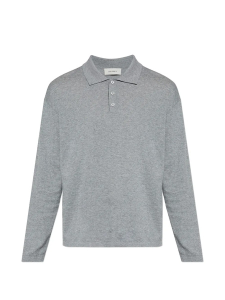  Lisa Yang Button Long-sleeve Polo Shirt - Grey 