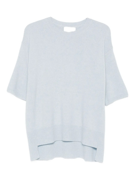  Lisa Yang Cashmere Short Sleeve Top - Blue 
