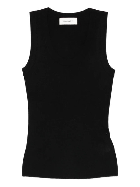  Lisa Yang Ina Ribbed Top - Black 