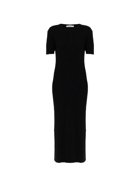  Lisa Yang Isabela Ribbed Midi Dress - Black 