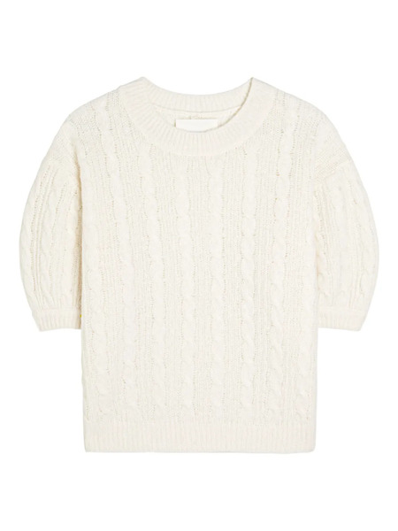  Lisa Yang Kenzie Cable-knit Top - Neutrals 