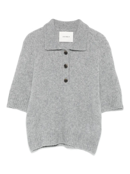  Lisa Yang Polo Button Sweater - Grey 