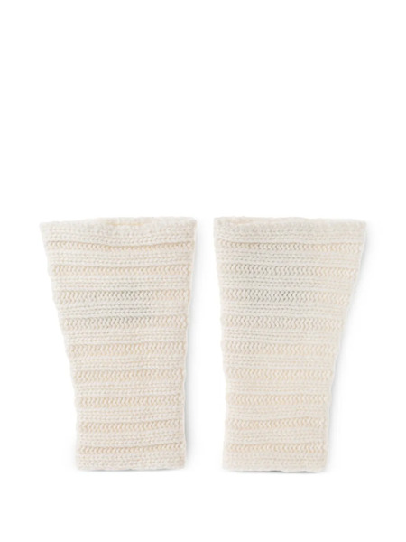  Lisa Yang Ribbed Gloves - Neutrals 
